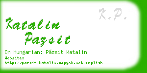 katalin pazsit business card