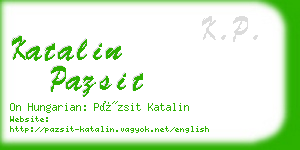 katalin pazsit business card